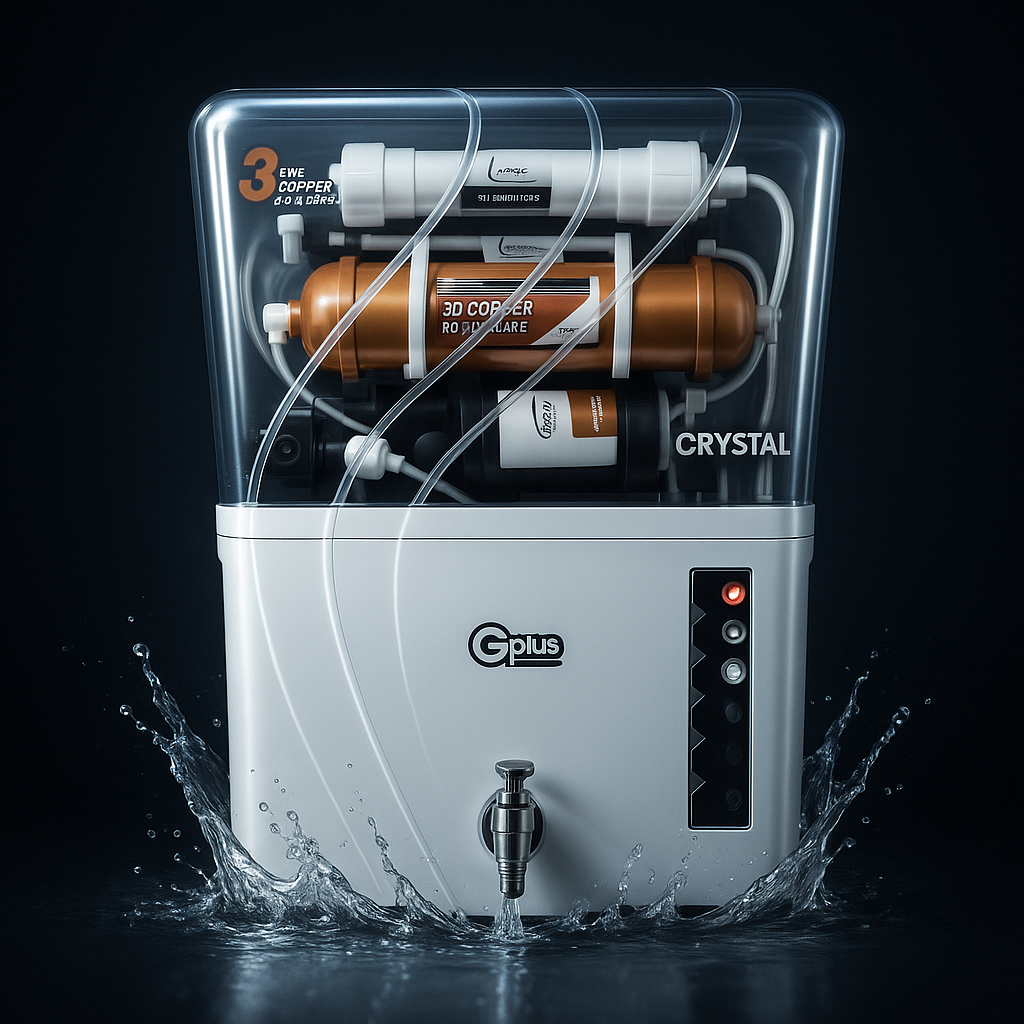 G Plus Crystal with water drops